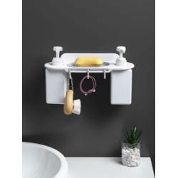 1pc Wall Mounted Bathroom Storage Rack