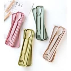 Wheat Straw Portable Tableware Set 3pcs