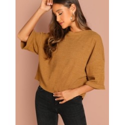 Rib Knit Boxy Tee