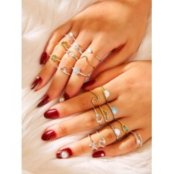 Simple Spiral Ring 19pcs