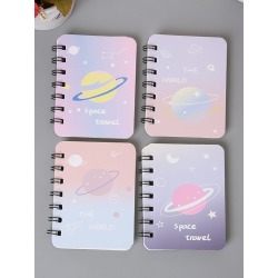 1pc Planet Print Random Notebook
