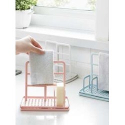 1pc Dishcloth Stand Rack With Drain Hole
