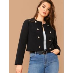 Plus Double Breasted Jacket