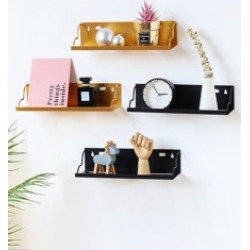 1pc Wall Mount Metal Storage Rack