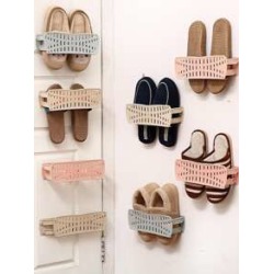 1pc Wall Mounted Folding Shoes Storage Rack