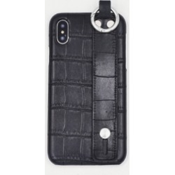 Textured PU iPhone Case With Grip Band