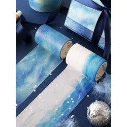1roll Simple Watercolor Pattern Masking Tape