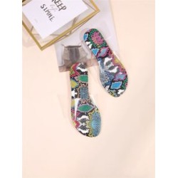 Snakeskin Sole Clear Slide Sandals