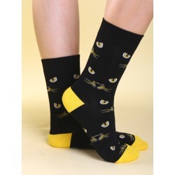 Cat Pattern Crew Socks
