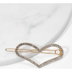 Heart Design Rhinestone Hair Clip