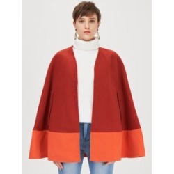 Two Tone Cape Coat