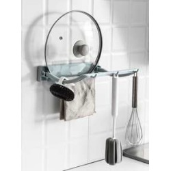 1pc Wall Mounted Pot Lid Storage Rack