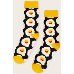 Men Egg Pattern Ankle Socks 1pair