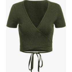 Self Tie Wrap Crop T-Shirt