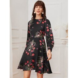 Premium Floral Print Dress