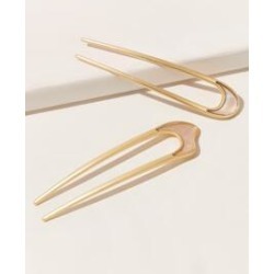 2pcs Metallic Hair Pins