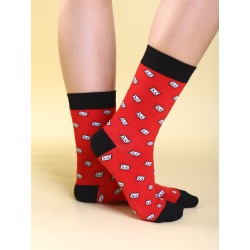 Men Envelope Pattern Crew Socks