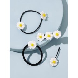 4pcs Daisy Decor Hair Accessories