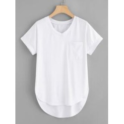 Plus Dip Hem Pocket Tee