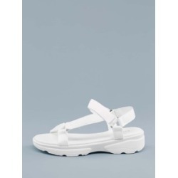Footbed Sole Strappy Velcro Sandals