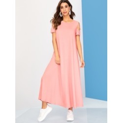 Crisscross Sleeve Hijab Dress