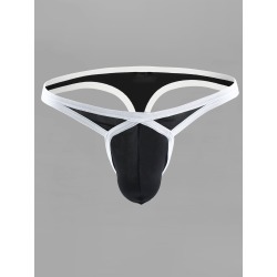 Men Contrast Binding Cut Out Brief