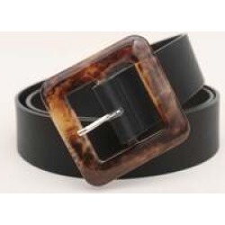 Square Buckle Wide Belt