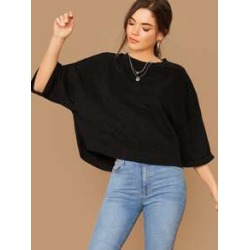 Rib Knit Boxy Tee
