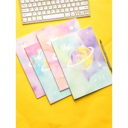 1pc Planet Print Random Notebook