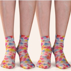 2pairs Star Print Socks