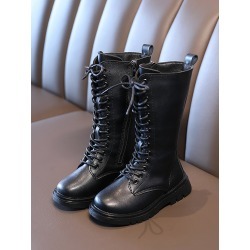 Toddler Girls Side Zip Mid Calf Combat Boots