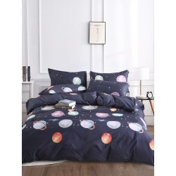 Planet Print Duvet Cover Set Without Filler