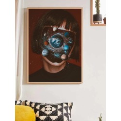 Planet Print Unframed Painting
