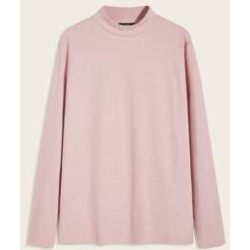 Men Stand Collar Long Sleeve Tee