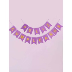 1set Spanish Print Birthday Banner