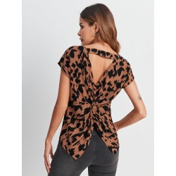 All Over Print Cut Out Back Top