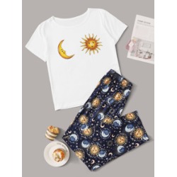 Galaxy Print Pajama Set