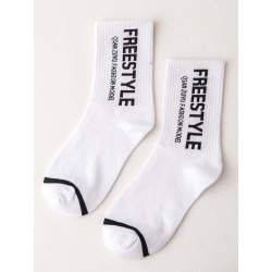 Men Letter Print Socks 1pair