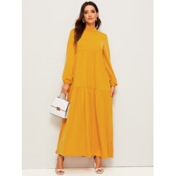 Mock-neck Tunic Hijab Dress
