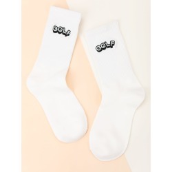 Letter Embroidery Socks