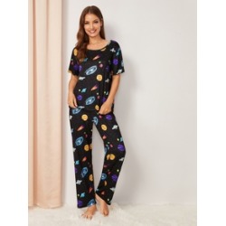 Galaxy Print Pajama Set