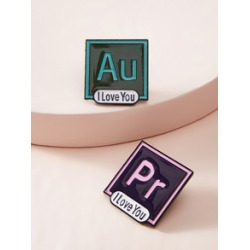 Software Design Brooch 2pcs