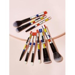 Duo-fiber Color-block Handle Brush 9pcs