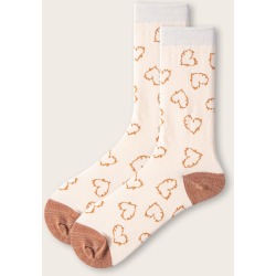 Heart Pattern Crew Socks