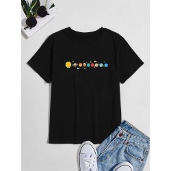 Men Galaxy & Planet Print Tee