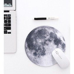 Planet Print Round Mouse pad