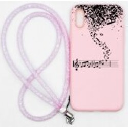 Note Pattern iPhone Case With Strap