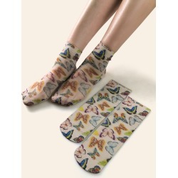 2pairs Butterfly Print Ankle Socks