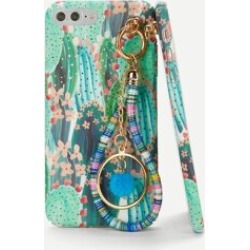 Cactus Print iPhone Case With Charm