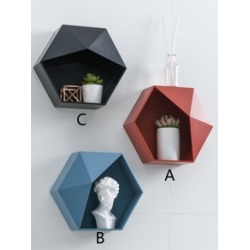 Geometric Shaped Wall Mount Storage Rack 1pc